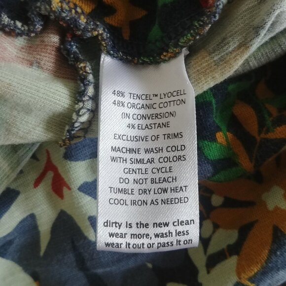 Toad & Co organic cotton tencel stretch relaxed cropped lounge pants blue Small - Picture 10 of 16